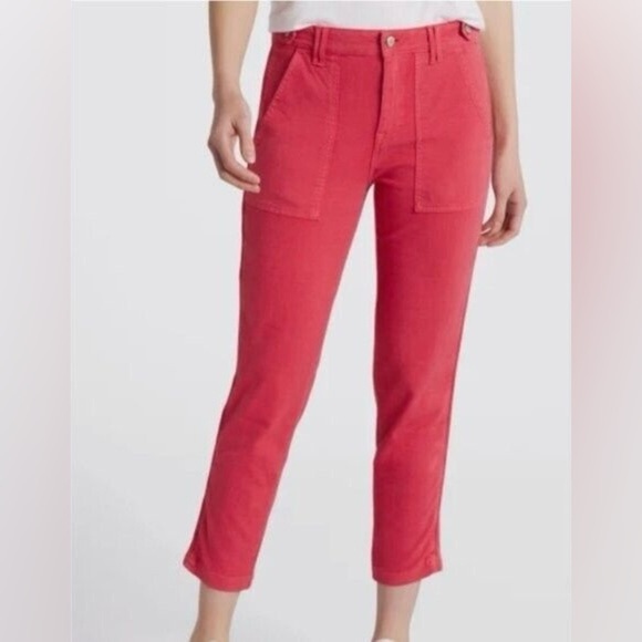 NWT Pistola Erin High Rise Crop Straight Leg Pink Pants with Cargo Pockets, 31 - Picture 1 of 14